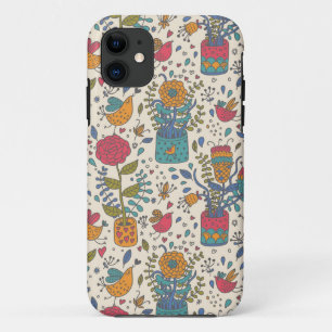 Capa Para iPhone Da Case-Mate Teste padrão floral dos desenhos animados com