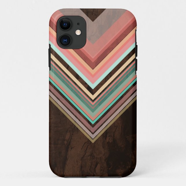 Capa Para iPhone Da Case-Mate Teste padrão geométrico moderno e na moda do (Verso)