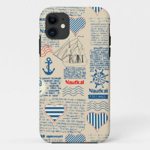 Capa Para iPhone Da Case-Mate Teste padrão náutico do jornal