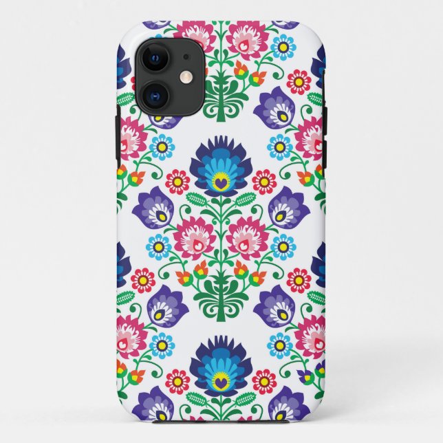Capa Para iPhone Da Case-Mate Teste padrão popular floral polonês tradicional do (Verso)