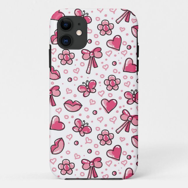 Capa Para iPhone Da Case-Mate teste padrão romântico (Verso)