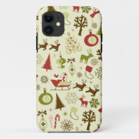 Teste padrão sem emenda do esboço retro do Natal