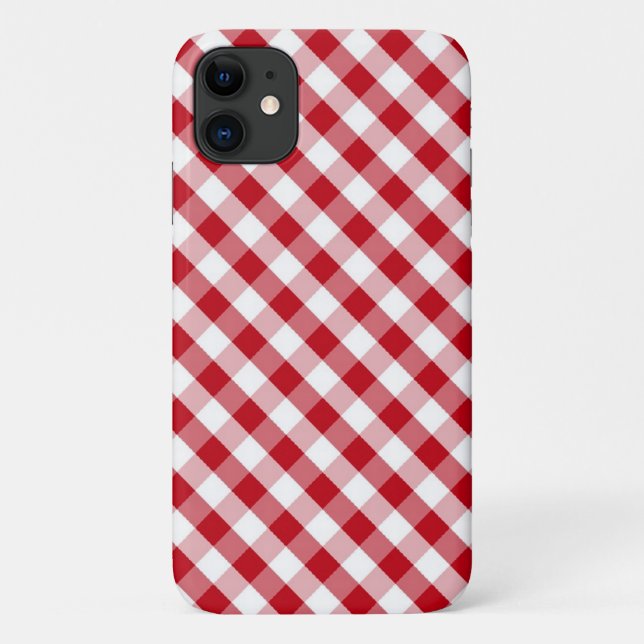 Capa Para iPhone Da Case-Mate Teste padrão vermelho do guingão (Verso)