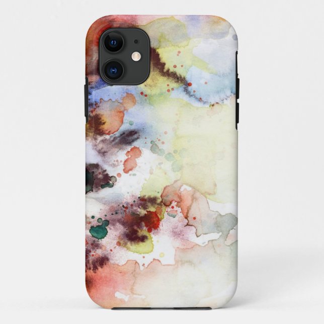 Capa Para iPhone Da Case-Mate Textura abstrata do grunge da aguarela com pintura (Verso)