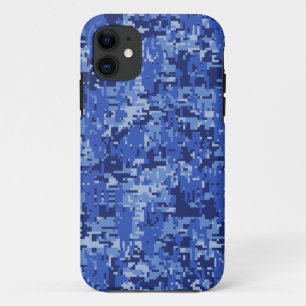 Capa Para iPhone Da Case-Mate Textura azul da decoração da camuflagem dos pix