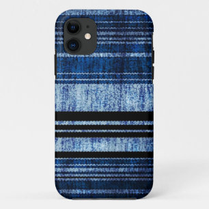 Capa Para iPhone Da Case-Mate Textura azul escura Stripes granulada