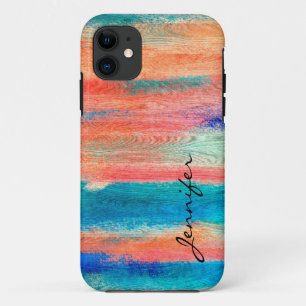 Capa Para iPhone Da Case-Mate Textura Colorida de Madeira Colorida nº 5