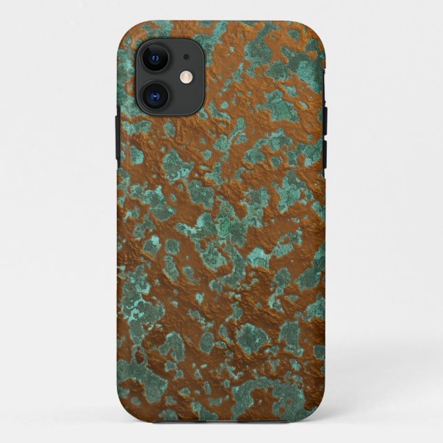 Capa Para iPhone Da Case-Mate Textura de Pátina com Acabamento de Cobre Oxidado (Verso)