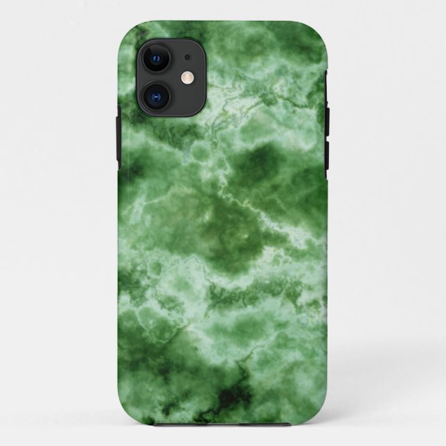 Capa Para iPhone Da Case-Mate Textura verde de mármore (Verso)