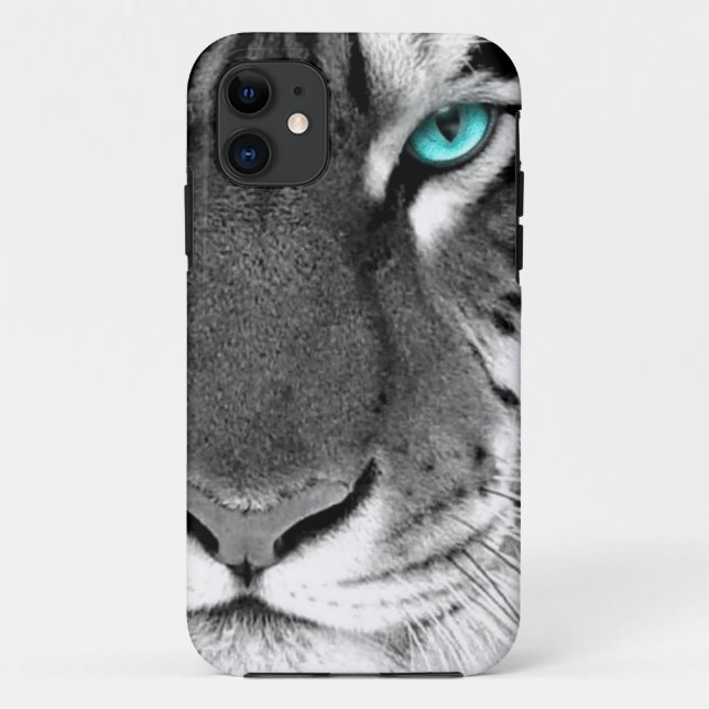 Capa Para iPhone Da Case-Mate Tigre Branco Preto (Verso)