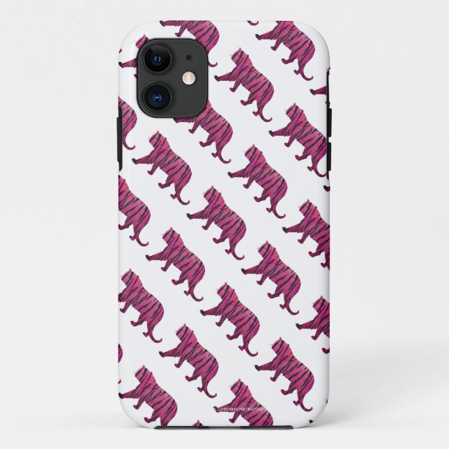 Capa Para iPhone Da Case-Mate Tigre-Silhueta Rosa e Preto (Verso)