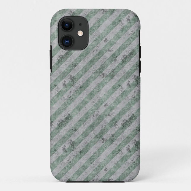 Capa Para iPhone Da Case-Mate Tiras de Diagonal Verde Grunge (Verso)