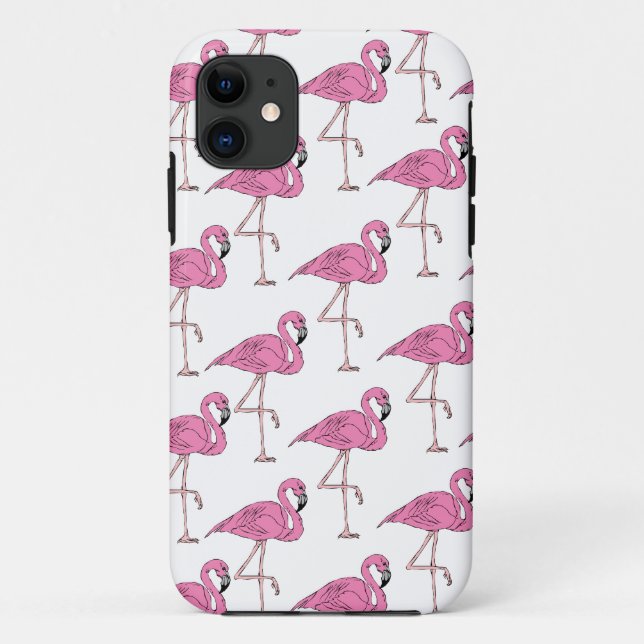 Capa Para iPhone Da Case-Mate Trendy Pink Flamingo Pattern (Verso)