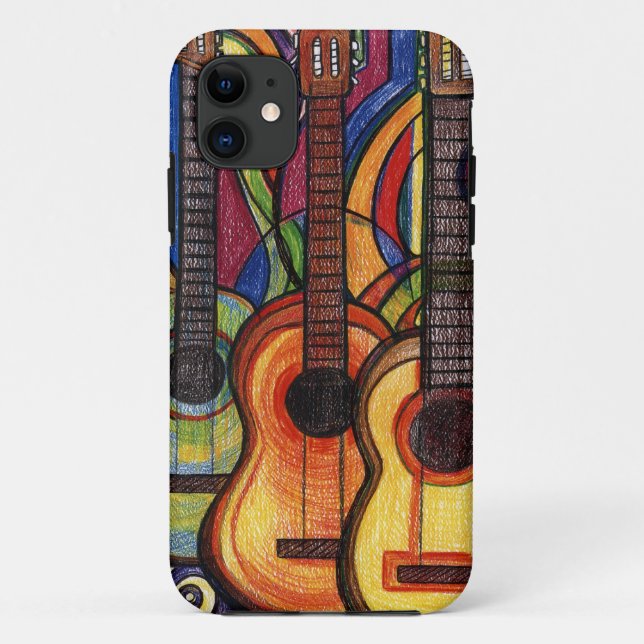Capa Para iPhone Da Case-Mate Três guitarra (Verso)