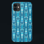 Capa Para iPhone Da Case-Mate Tribal Batik - Oceano Azul e Aqua<br><div class="desc">Impressão do tecido batik de inspiração tribal - tons de turquesa / pavão e aqua ligjht,  acentuados com branco,  sobre fundo azul-ceruliano profundo</div>