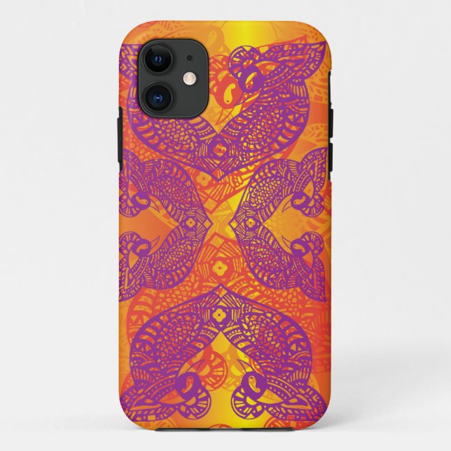 Capa Para iPhone Da Case-Mate Tribal Henna Bird Tattoo (Verso)