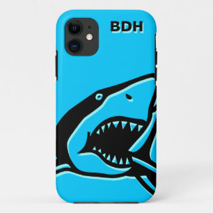 Capa Para iPhone Da Case-Mate Tubarão azul Monogrammed