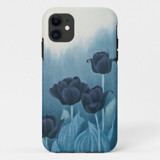Capa Para iPhone Da Case-Mate Tulipa azul (Verso)