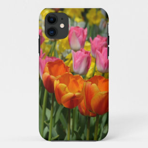 Capa Para iPhone Da Case-Mate Tulipas de primavera cor-de-rosa e laranja, iphone