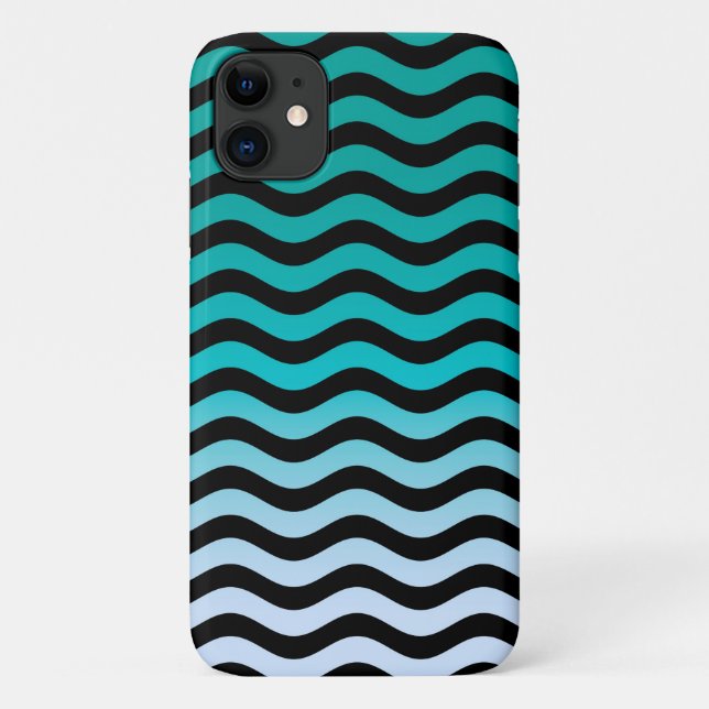 Capa Para iPhone Da Case-Mate Turquesas onduladas (Verso)