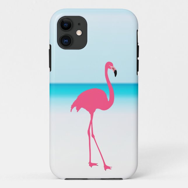 Capa Para iPhone Da Case-Mate Um flamingo rosa na praia (Verso)