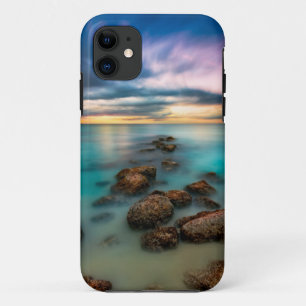 Capa Para iPhone Da Case-Mate Um por do sol bonito sobre turcos & Caicos da baí