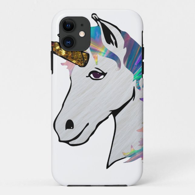Capa Para iPhone Da Case-Mate unicórnio holográfico (Verso)