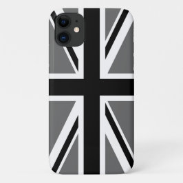 Capa Para iPhone Da Case-Mate Union Jack Preto e Branco Cinza