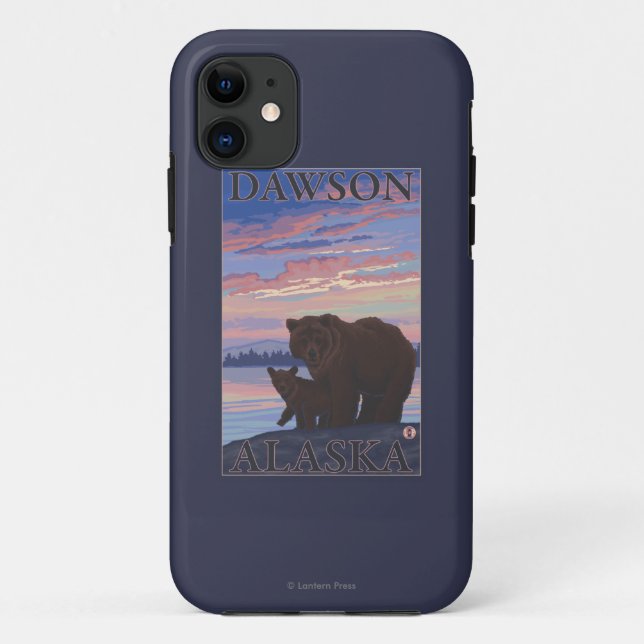 Capa Para iPhone Da Case-Mate Urso e Cub - Dawson, Alaska (Verso)