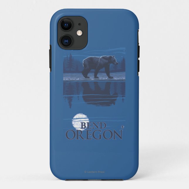 Capa Para iPhone Da Case-Mate Urso no luar - curvatura, Oregon (Verso)
