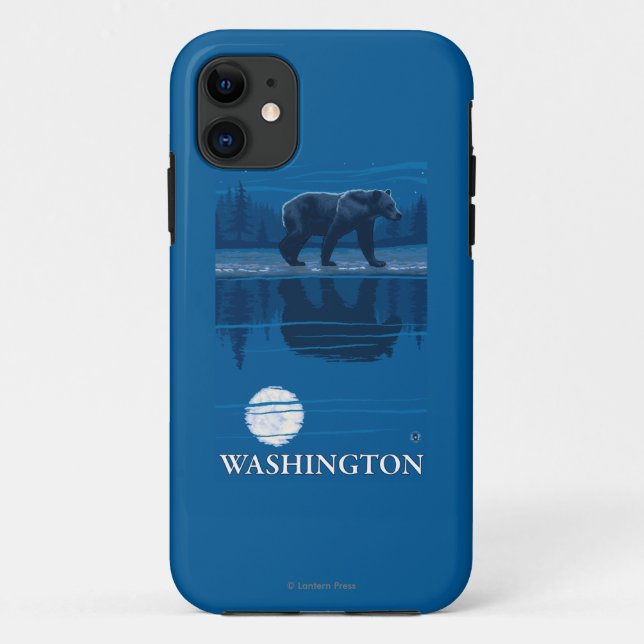 Capa Para iPhone Da Case-Mate Urso no luar - Washington (Verso)