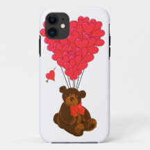 Ursos de pelúcia e balões cardíacos