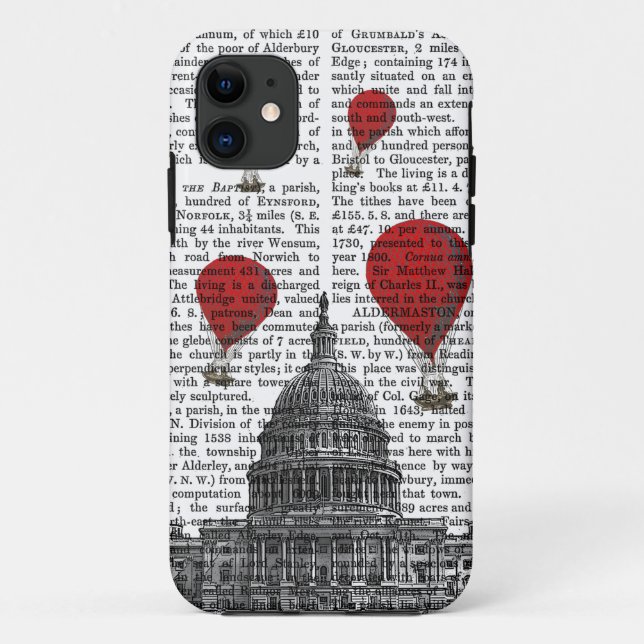 Capa Para iPhone Da Case-Mate US Capitol Building e Red Hot Air Balloons (Verso)