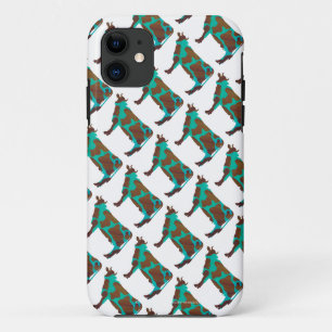 Capa Para iPhone Da Case-Mate Vaca Brown e Teal Silhouette