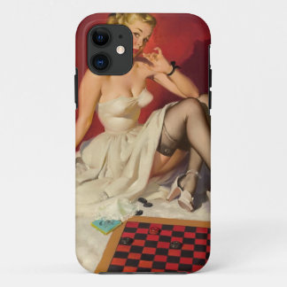 Capa Para iPhone Da Case-Mate Vamos Jogar um Jogo - Garota Pin-up Retro