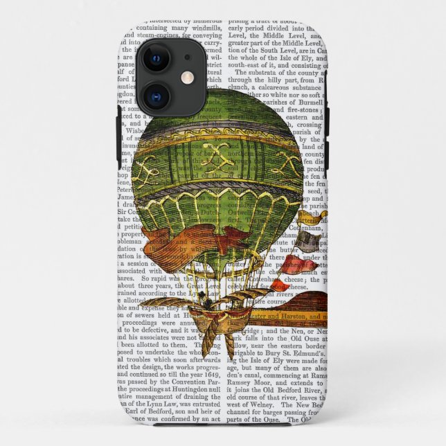 Capa Para iPhone Da Case-Mate Verde-balão de ar quente (Verso)