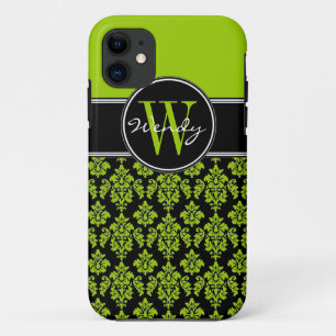 Capa Para iPhone Da Case-Mate Verde limão personalizado - Vintage preto