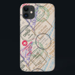 Capa Para iPhone Da Case-Mate Viagem de Carimbos do Passport<br><div class="desc">carimbos com viagem de passaporte, caso temático de Ricaso</div>