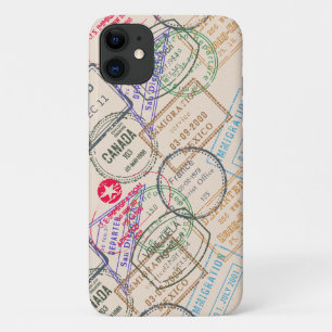 Capa Para iPhone Da Case-Mate Viagem de Carimbos do Passport