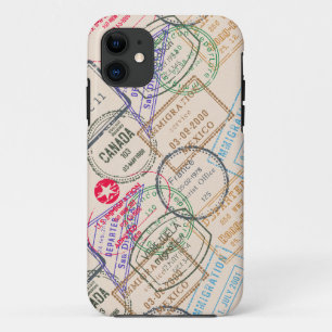 Capa Para iPhone Da Case-Mate Viagem de Carimbos do Passport