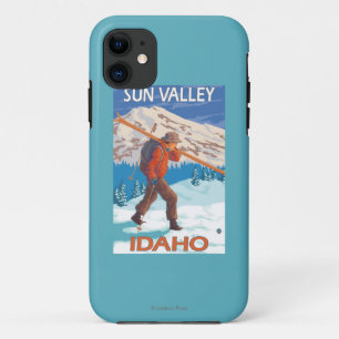 Capa Para iPhone Da Case-Mate Viagens vintage 2 dos esquis da neve do carregando
