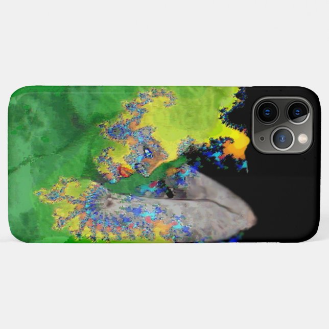 Capa Para iPhone Da Case-Mate VIBRAÇÕES DA MULHER Fractal Verde (Verso (horizontal))
