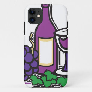 Capa Para iPhone Da Case-Mate Vinho Vermelho e Uvas Púrpuras