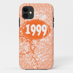 Capa Para iPhone Da Case-Mate Vintage 1999 Aniversário e Desde (laranja, branco)