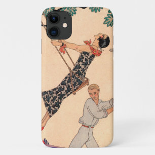 Capa Para iPhone Da Case-Mate Vintage Art Deco Love, O Swing de George Barbier