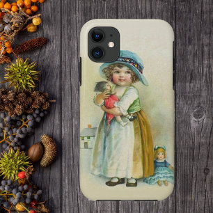 Capa Para iPhone Da Case-Mate Vintage Little Girl Chubby Cheira Bonecas De Chapé