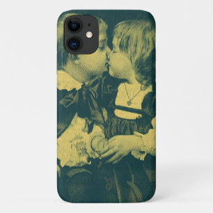Capa Para iPhone Da Case-Mate Vintage Love and Romance Photo, Crianças Beijam