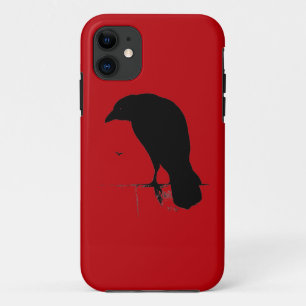 Capa Para iPhone Da Case-Mate Vintage Raven sobre Modelo vermelho sanguíneo