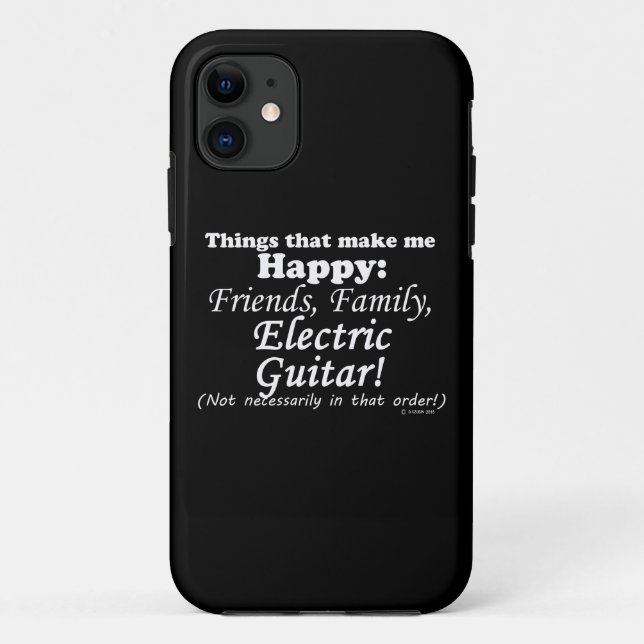 Capa Para iPhone Da Case-Mate Violão Elétrico Me Torna Feliz (Verso)