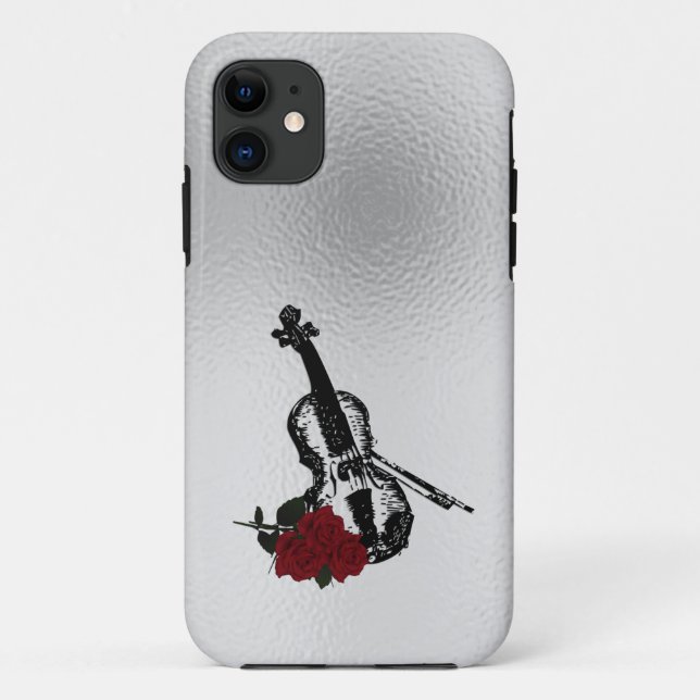 Capa Para iPhone Da Case-Mate Violino e Rosas (Verso)